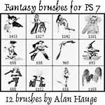 Fantasy brushes for Photoshop 7